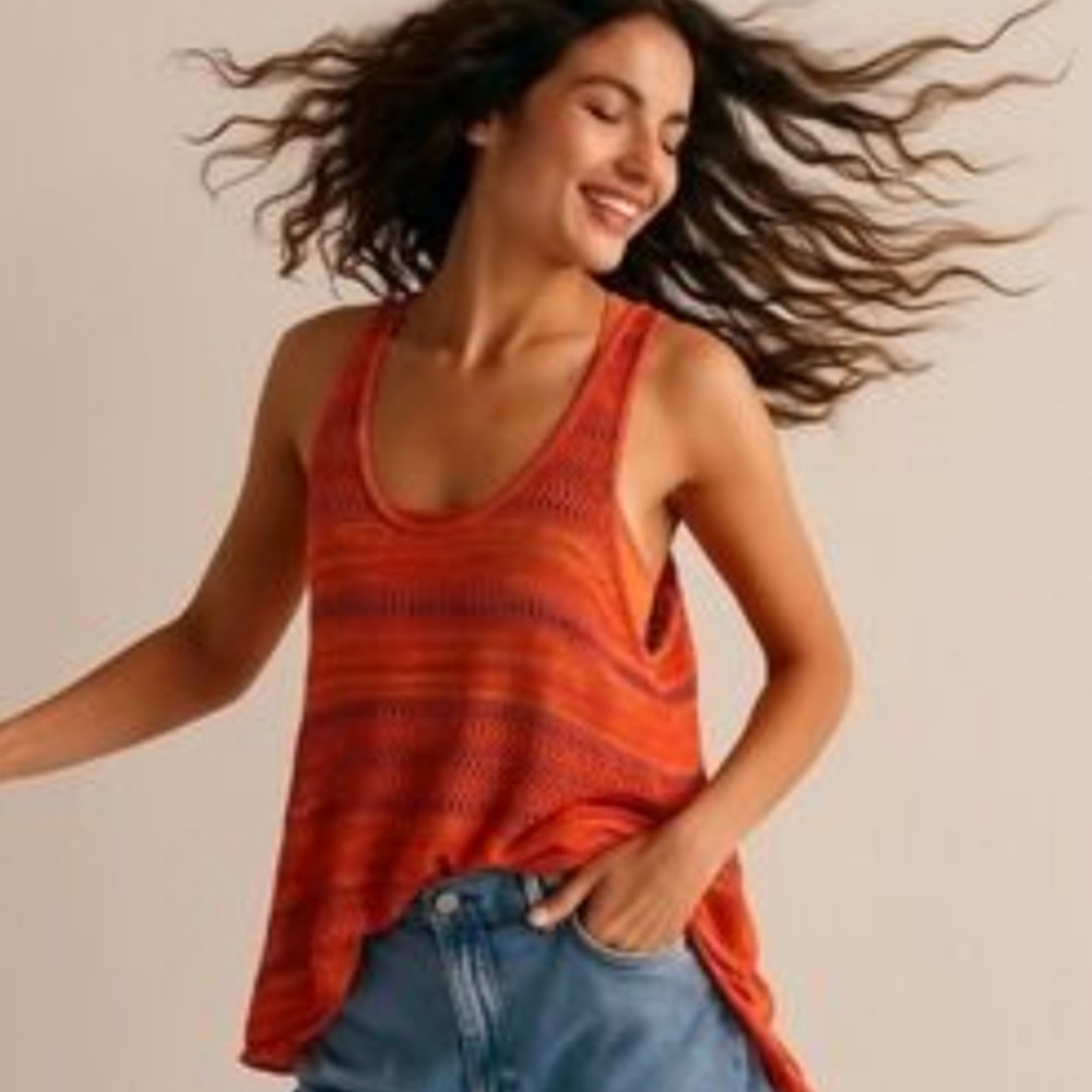 Free People Women's Knit Stripe Racer Back Tank Top